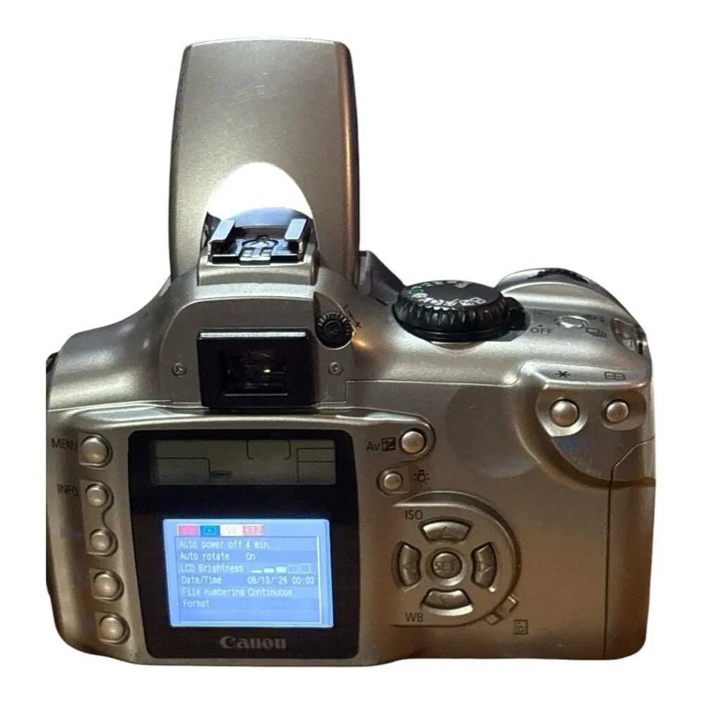 Canon EOS Digital Rebel 300D DSLR Camera Bundle 2 Batteries/ Charger Strap Cable
